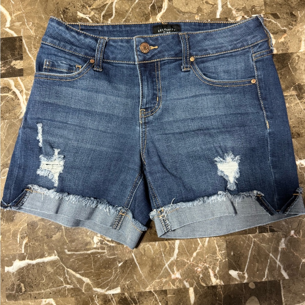 Celebrity Pink Women's Blue Denim Shorts